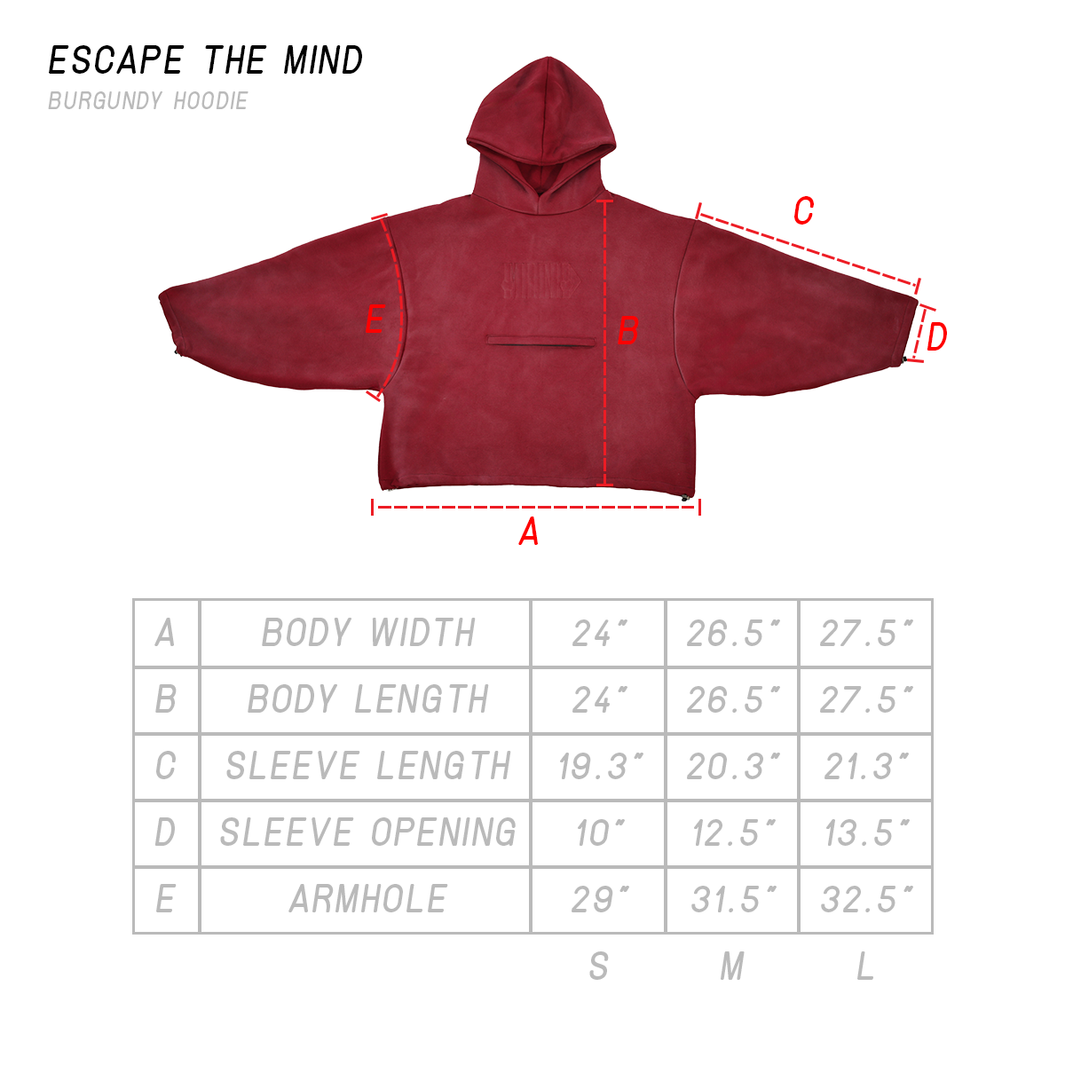 ESCAPE THE MIND HOODIE
