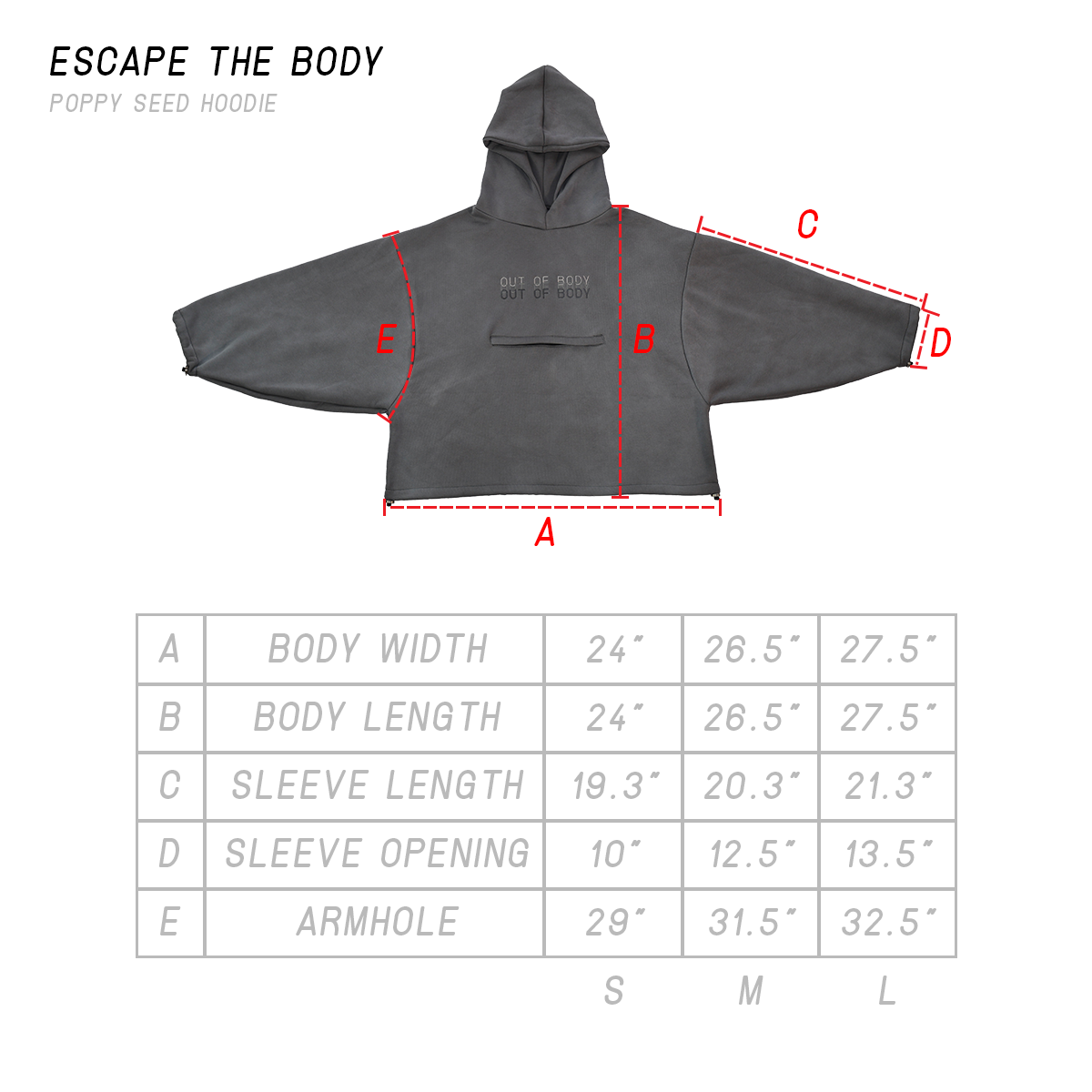 ESCAPE THE BODY HOODIE
